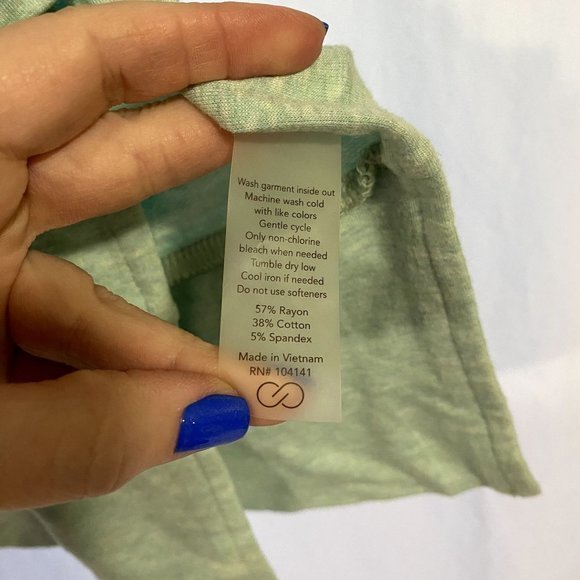 Calia by Carrie Underwood Effortless Short Sleeve Hoodie Pullover Mint Green M - Picture 5 of 9